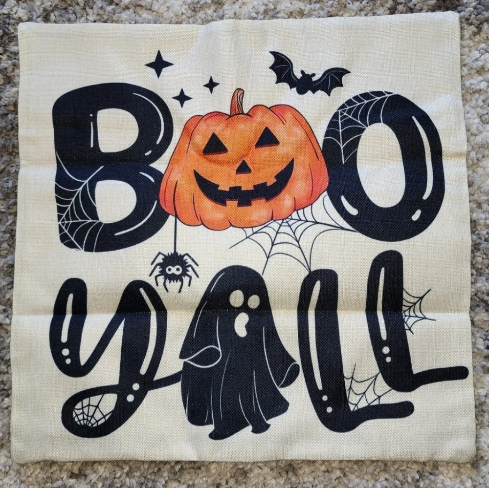 Halloween Pumpkin & Ghost Accent Pillow Set - 